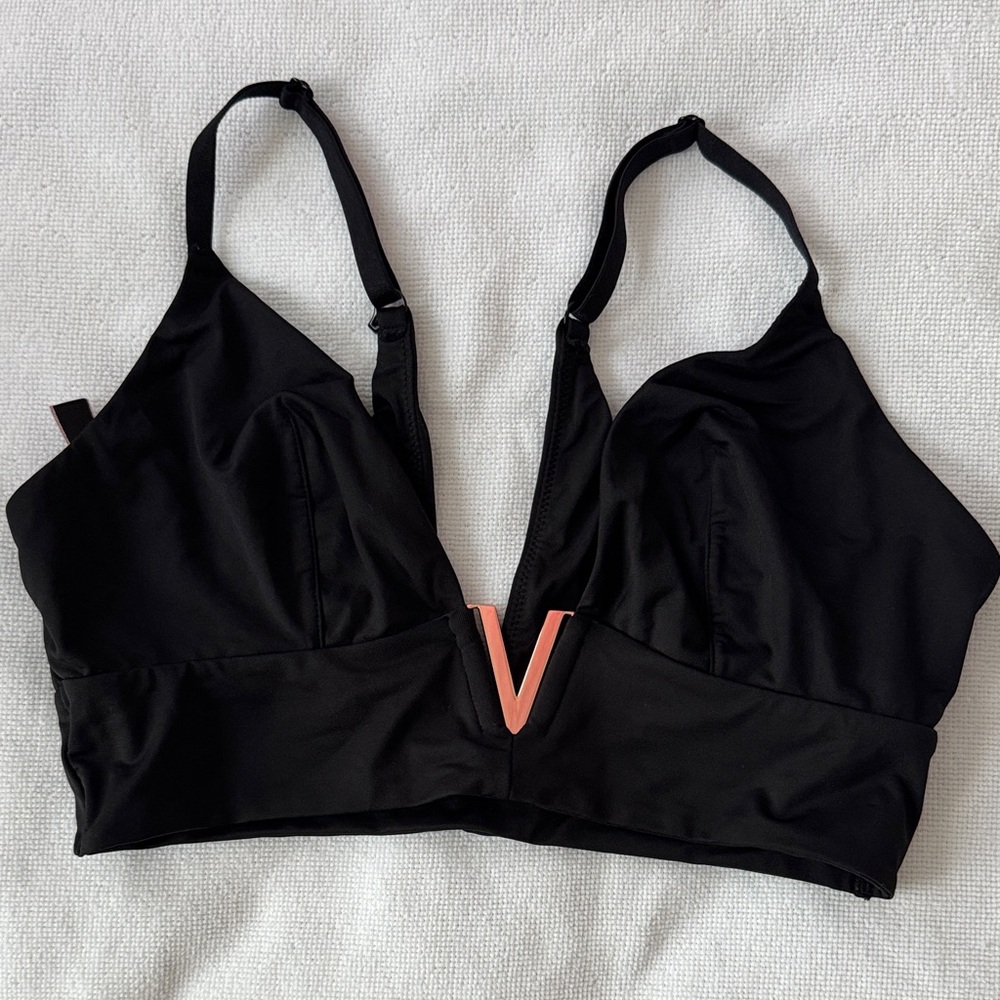 Elegant Black V-Neck Women's Bralette